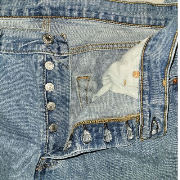 Levi's 501 Button fly 33 x 30 High waist Wedgie - Picture 4 of 13